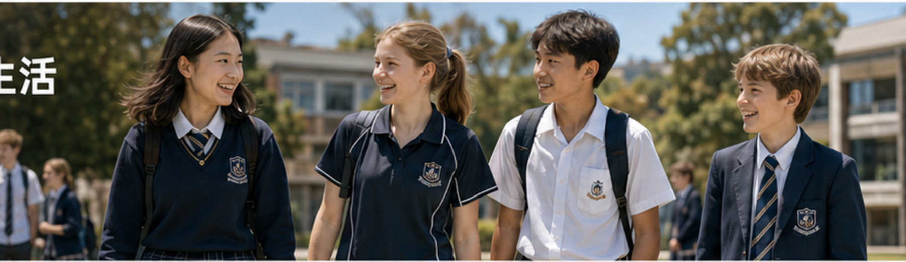 在澳洲校园交流的国际学生