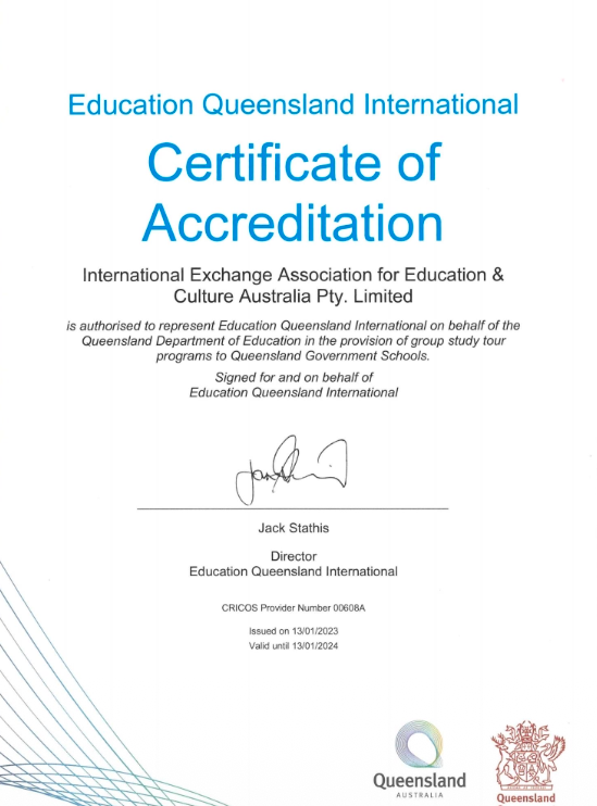 Votra Education Australia 昆士兰州国际教育过往授权文件